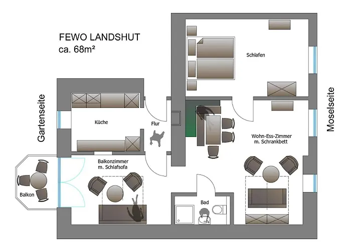 דירה Am Stadtpalais Fewo-landshut ברנקסטל - קיס